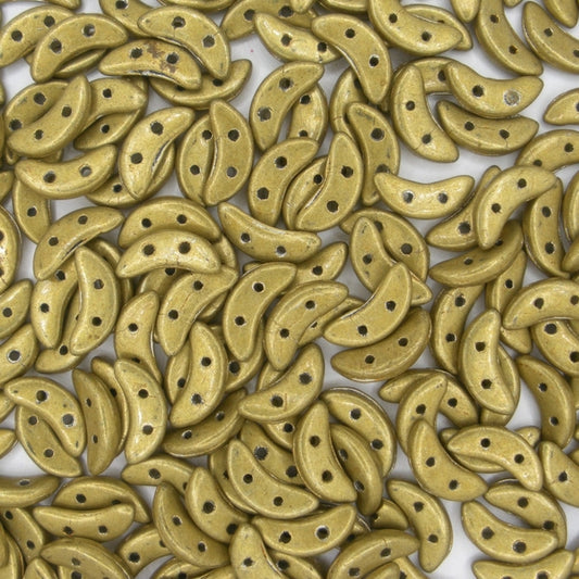 50 x CzechMate crescents in Saturated Metallic Yellow Green