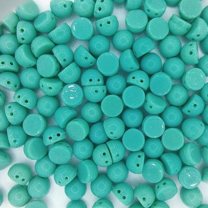 10 x CzechMate cabochons in Opaque Turquoise