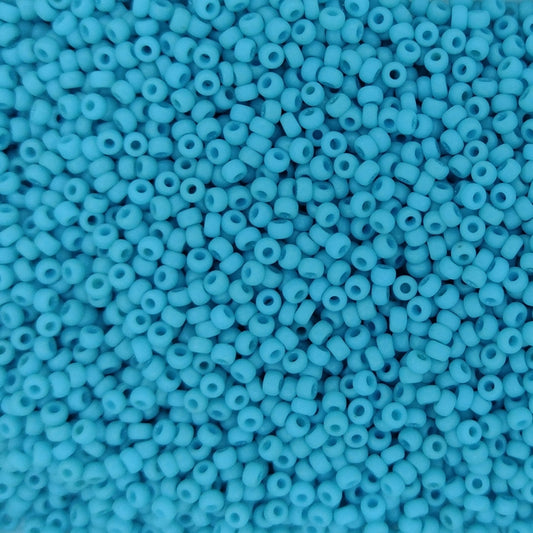 2029 - 10g Size 11/0 Miyuki seed beads in Matt Opaque Turquoise Blue Lustre