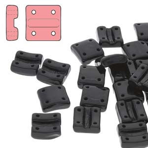 10 x Fixer beads in Black with vertical holes (8x7mm)