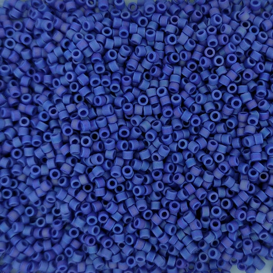 DB0880 - 25g Size 11/0 delicas in Matt Opaque Cobalt AB