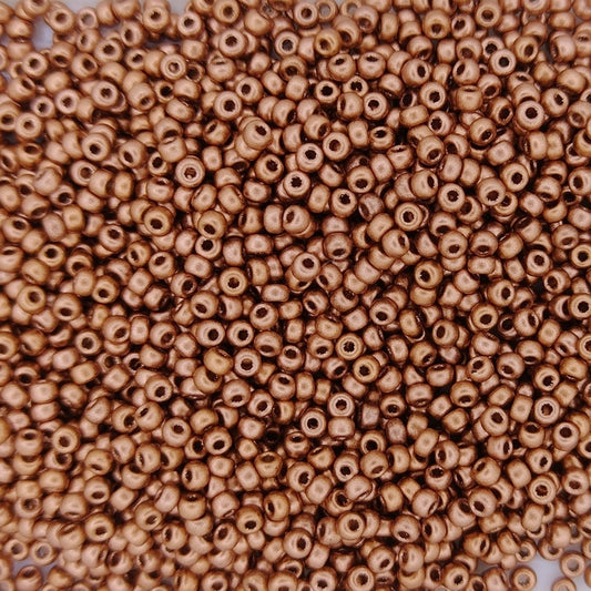 4589 - 10g Size 11/0 Miyuki seed beads in Vintage Copper