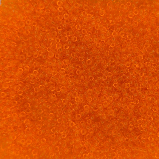 0138 - 5g Size 15/0 Miyuki seed beads in Transparent Orange