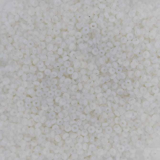 5g x 11/0 Venetian seed beads in White Opal (1950s)