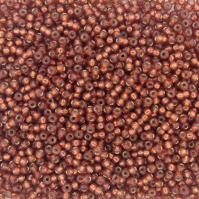 4245 - 10g Size 11/0 Miyuki seed beads in Duracoat Silver lined Nutmeg