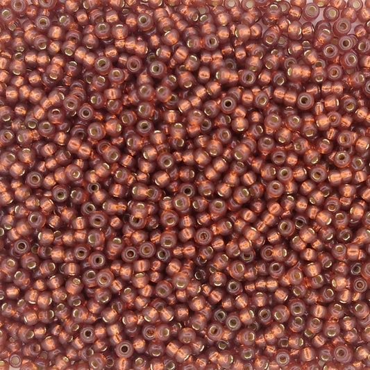 4245 - 10g Size 11/0 Miyuki seed beads in Duracoat Silver lined Nutmeg