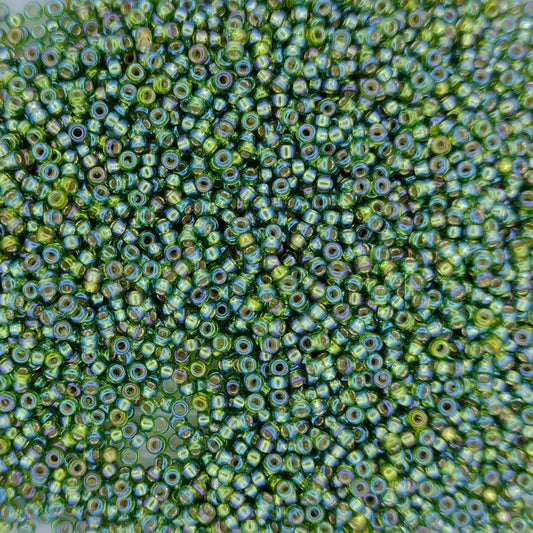 1026 - 5g Size 15/0 Miyuki seed beads in Silver lined Olive AB