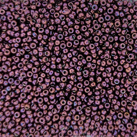 0460 - 10g Size 11/0 Miyuki seed beads in Metallic Dark Raspberry