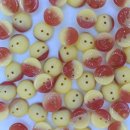 25 x piggy beads in Yellow/Red