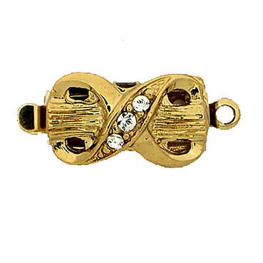 Claspgarten Gold clasp with 1 row 13831 - 13x8mm - no packaging