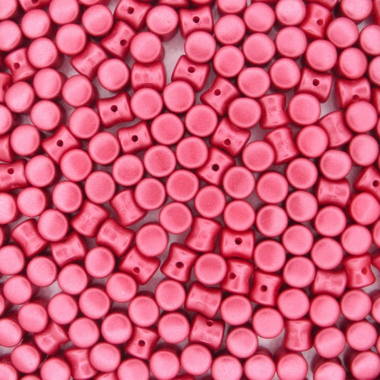 50 x diabolo beads in Pastel Dark Coral