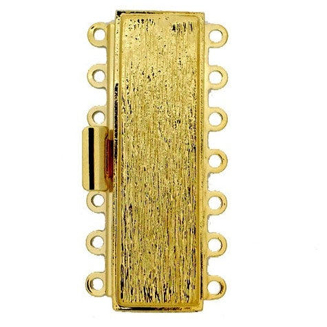 Claspgarten Gold textured clasp with 7 rows 14152 - 38x11mm