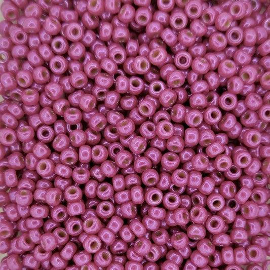 1465L - 10g Size 8/0 Miyuki seed beads in Opaque Fuchsia Lustre