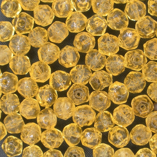 20 x 5mm faceted beads in Yellow (1920s)