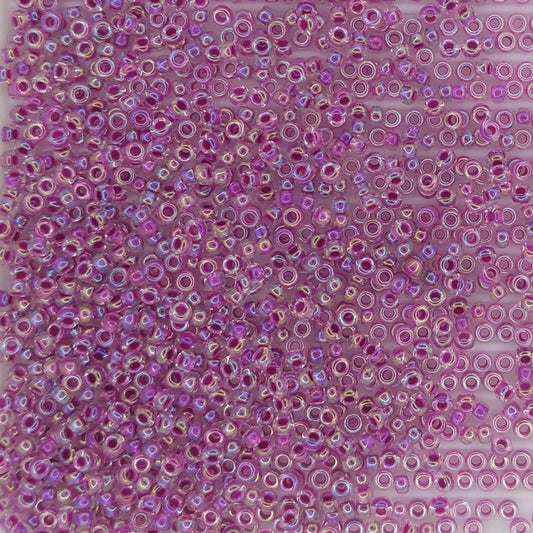 0264 - 5g Size 15/0 Miyuki seed beads in Raspberry lined Crystal AB