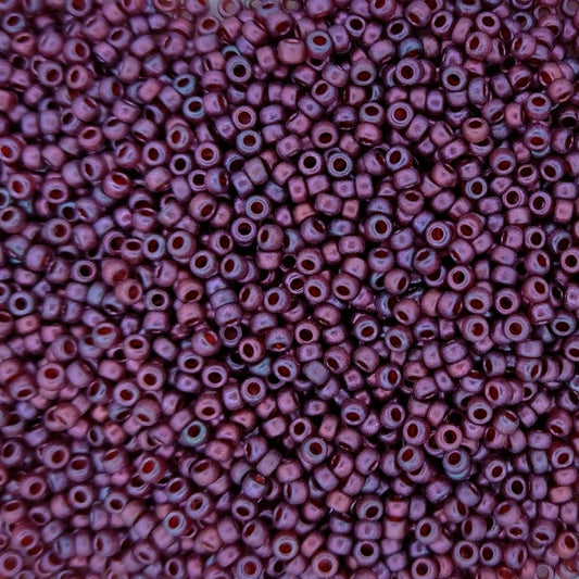 0313SF - 10g Size 11/0 Miyuki seed beads in SF Cranberry Gold Lustre