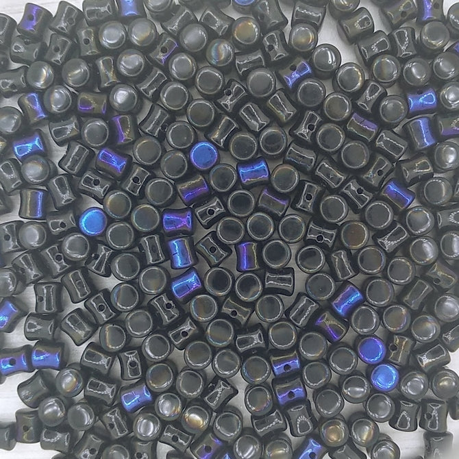50 x diabolo beads in Black Azuro
