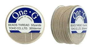 PT-50-4 - 50 yards of Toho One-G beading thread in Beige