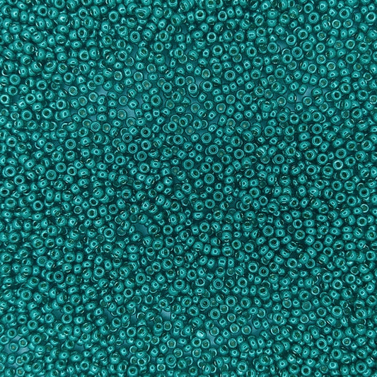 5106 - 10g Size 11/0 Miyuki seed beads in Duracoat Galvanised Dark Aqua Green