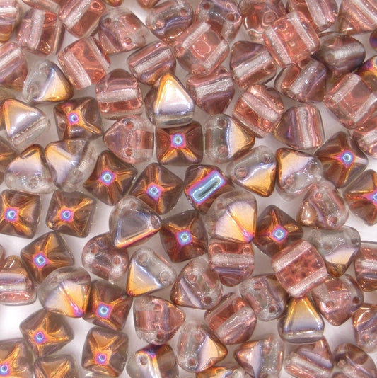 10 x 6mm pyramids in Crystal Sliperit