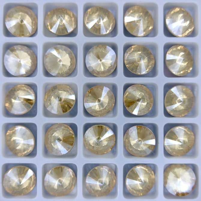 10.7mm rivoli in Crystal Golden Shadow (Aurora)