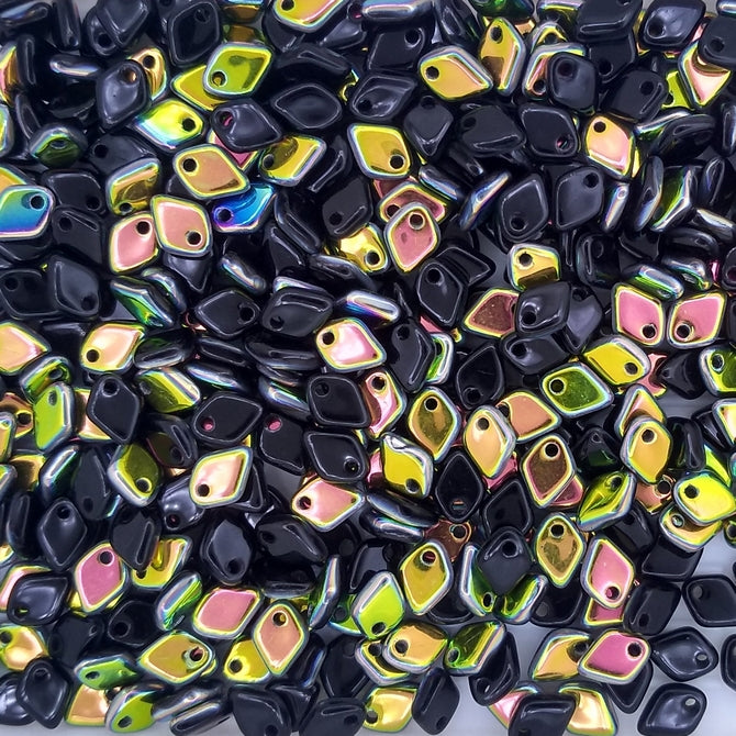 5g Dragon Scale beads in Black Vitrail