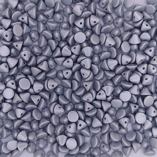 25 x Button beads in Metallic Silver