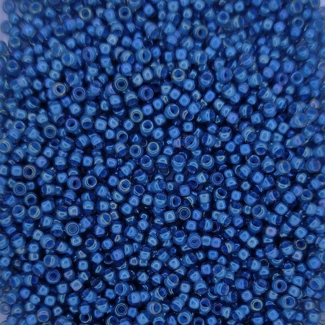 2256 - 50g Size 11/0 Miyuki seed beads in Fancy lined Teal Dark Blue