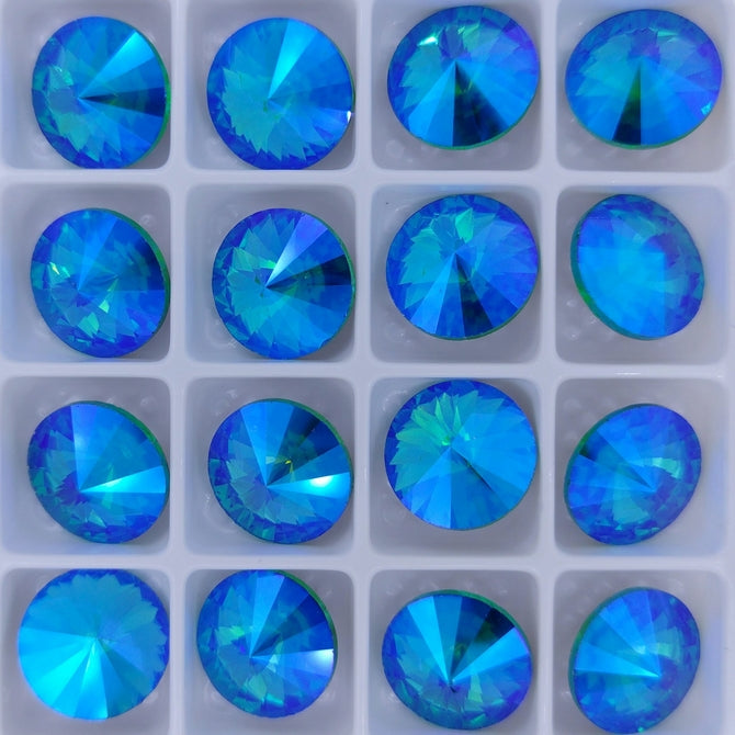 12mm rivoli in Aquamarine Shimmer (Aurora)