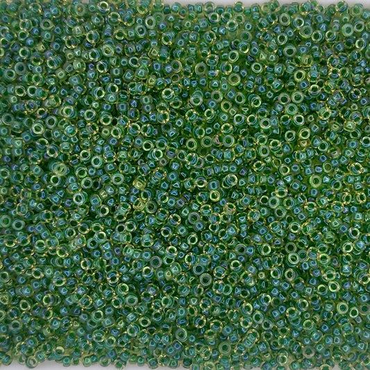 0331 - 5g Size 15/0 Miyuki seed beads in Emerald lined Light Topaz AB