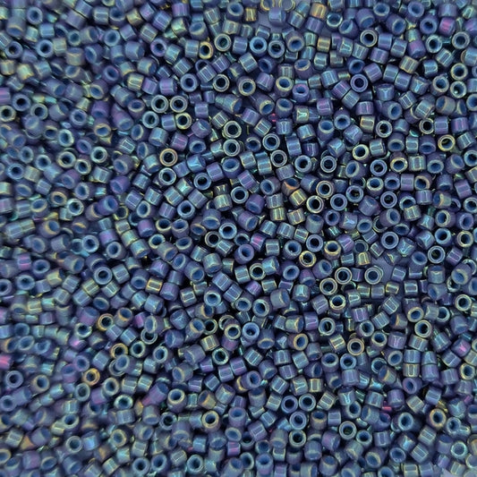 DB0132 - 1g Size 11/0 delicas in Opaque Blue Grey Lustre