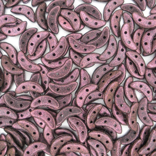 50 x CzechMate crescents in Polychrome Rose