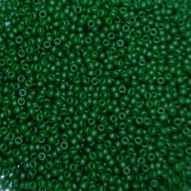2048 - 50g Size 11/0 Miyuki seed beads in Special dyed Hunter Green