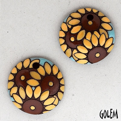 CSP-101-B small pendant in Sunflowers from Golem Studio