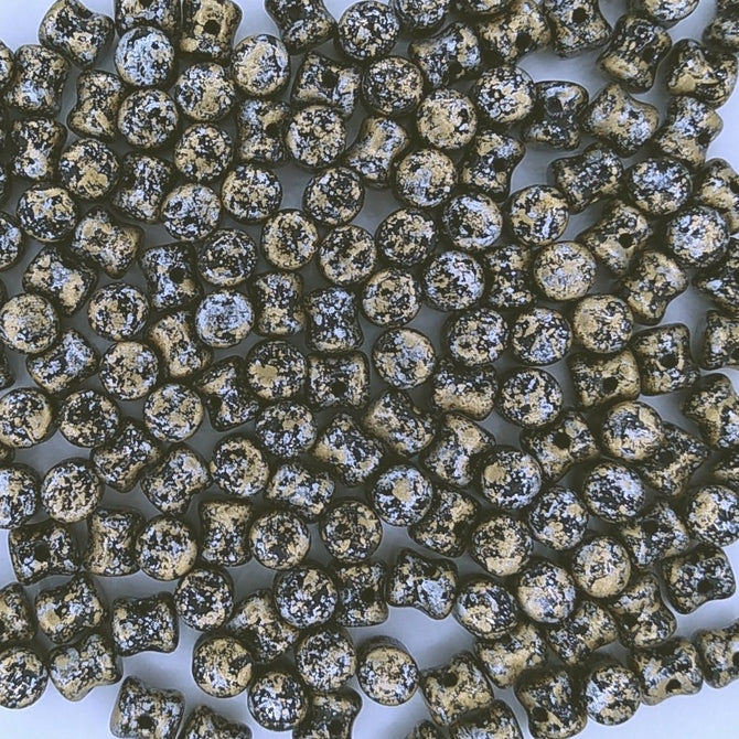 50 x pellet beads in Tweedy Gold