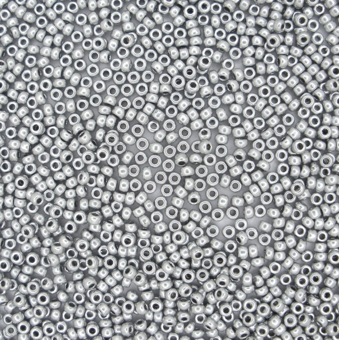 55006 - 10g Size 11/0 Miyuki seed beads in Labrador Silver