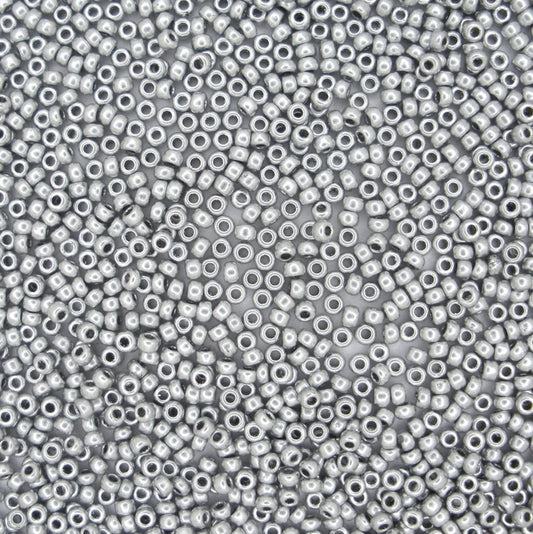 55006 - 10g Size 11/0 Miyuki seed beads in Labrador Silver