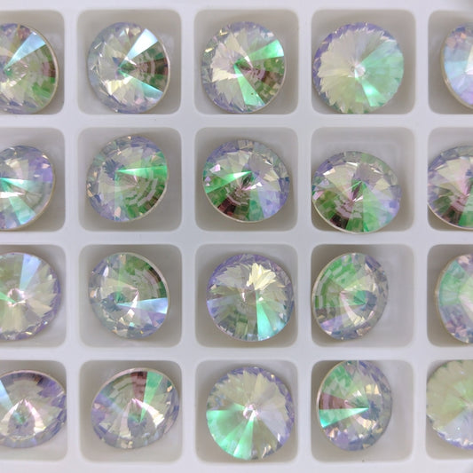 14mm rivoli in Crystal Luminous Green (Aurora)