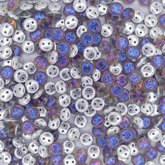 50 x two hole lentils in Crystal Volcano