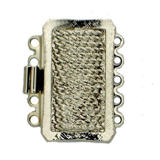 Claspgarten Silver clasp with 5 rows 13725 - 12x20mm