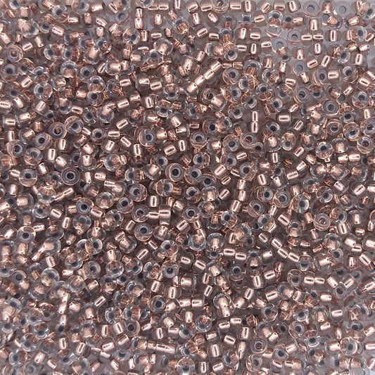 0974 - 5g Size 11/0 Miyuki seed beads in Copper lined Pale Grey