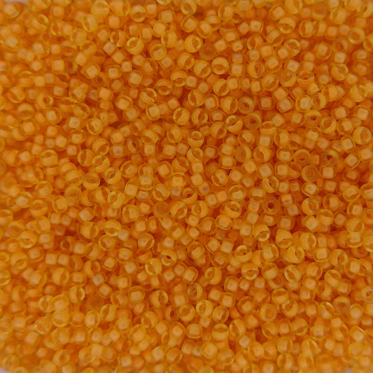 1937 - 50g Size 11/0 Miyuki seed beads in SF Apricot lined Light Topaz