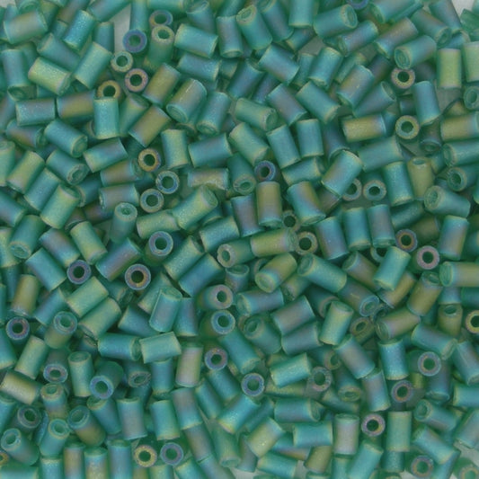 10g x 3mm Matsuno Bugles in Frosted Sea Green AB