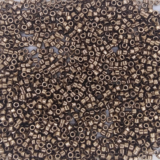 DB0022 - 1g Size 11/0 delicas in Metallic Dark Bronze