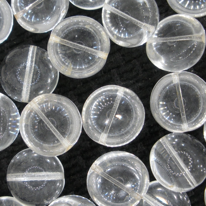 4 x 14mm dome beads in Crystal