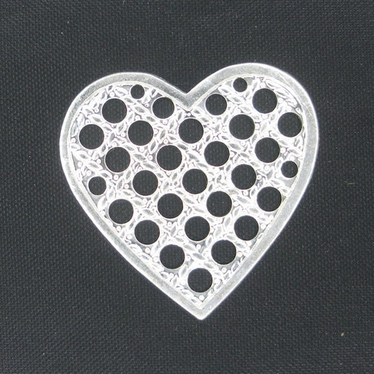 M68 - 2.4cm heart shaped sieve in Platinum (Modern)