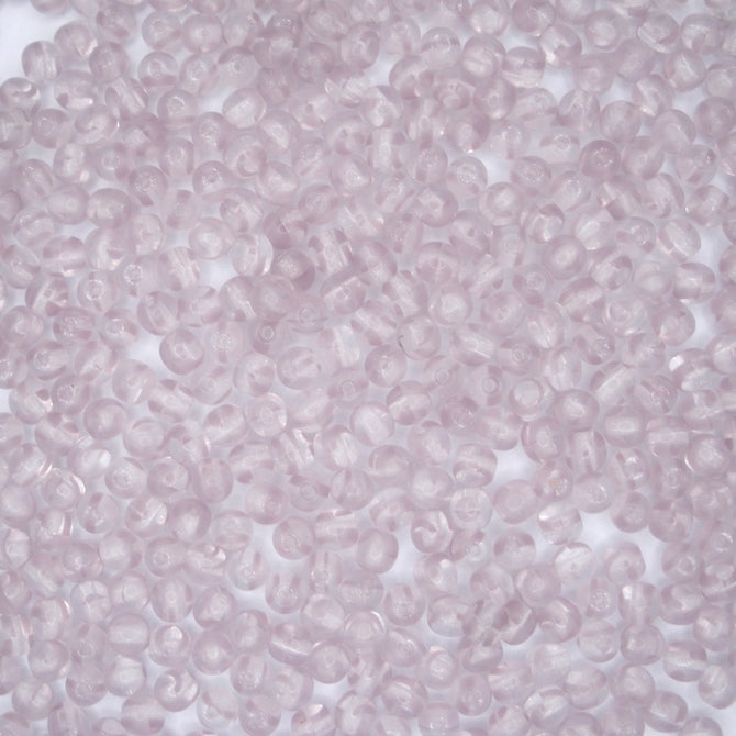 50 x 4mm round beads in Pale Mauve Cloud