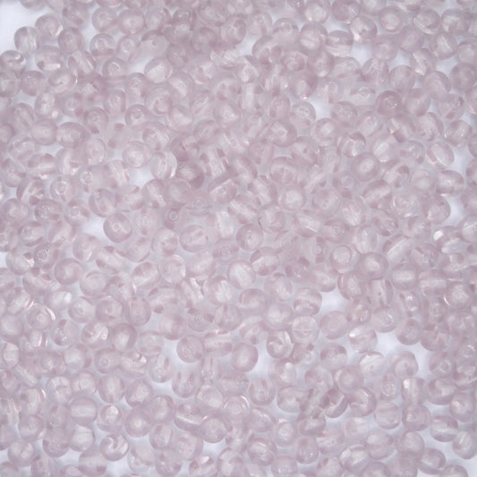 50 x 4mm round beads in Pale Mauve Cloud