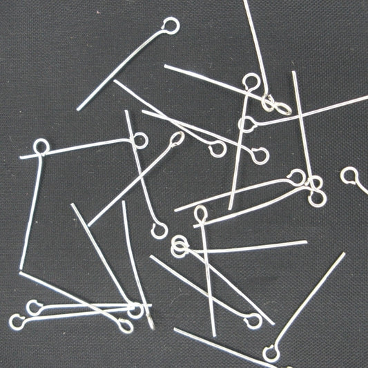 50 x 1.9cm eye pins in Silver