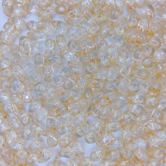 20 x Right Zoliduo beads in Crystal Champagne Lustre